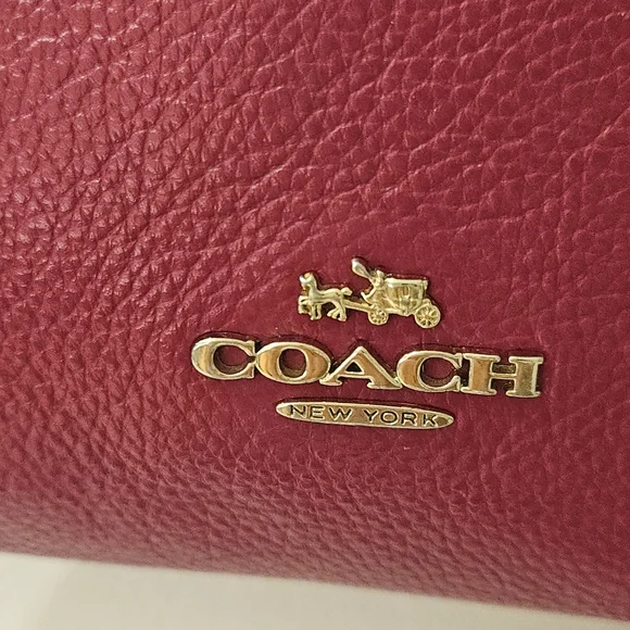 Coach Magenta Leather Crossbody Bag - Picture 9 of 10